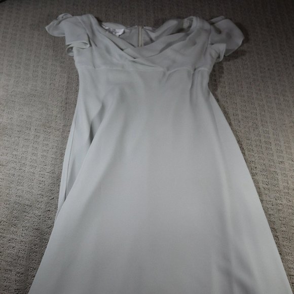 Michaelangelo Size 6 Mint Green Chiffon Full Length Dress - Picture 1 of 6